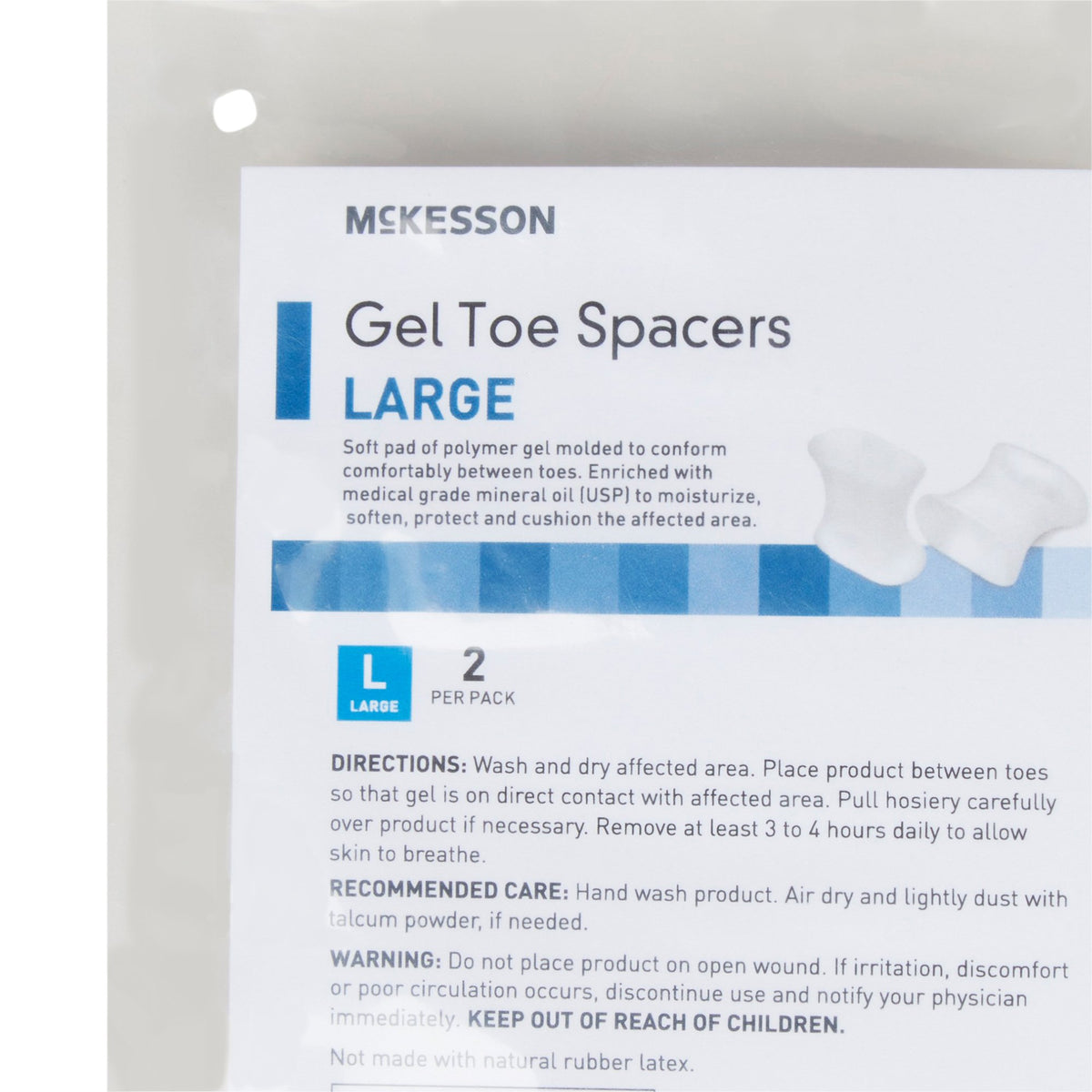 McKesson Gel Toe Spacers, Large-Toe Spacer McKesson Large