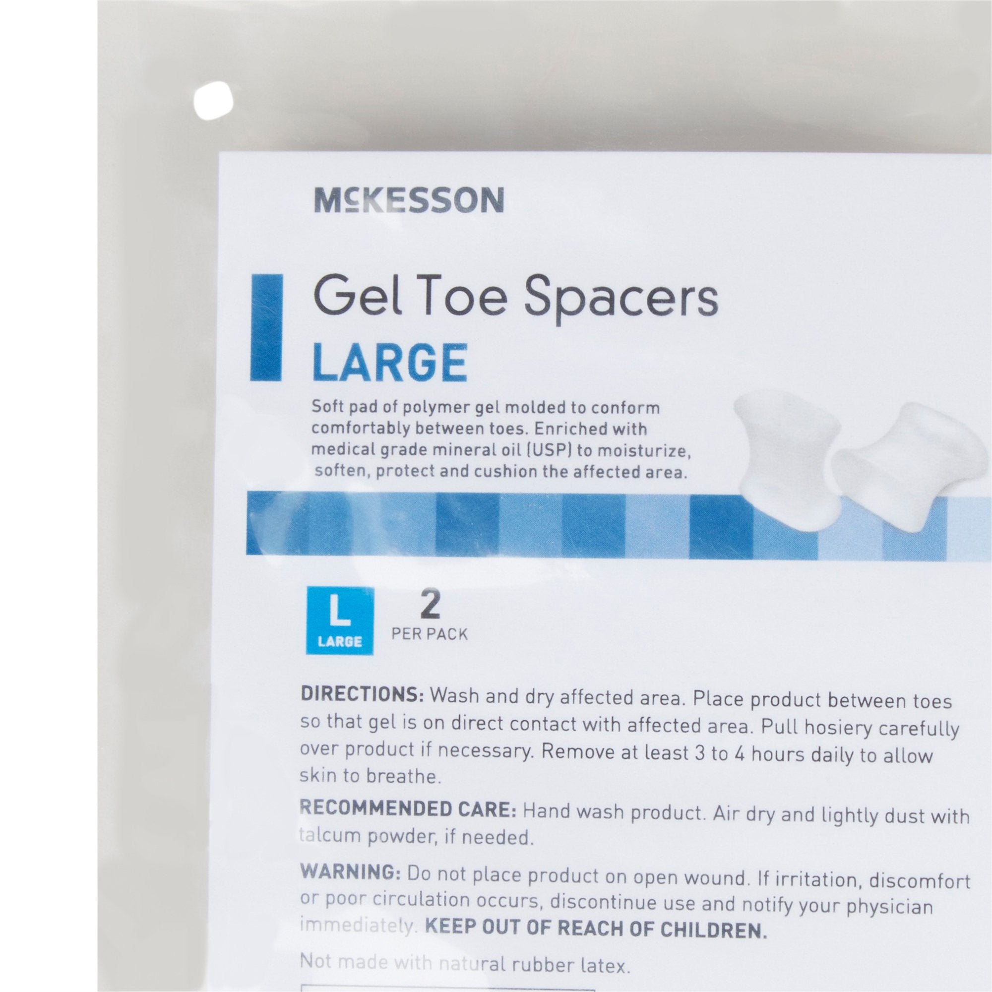 McKesson Gel Toe Spacers, Large-Toe Spacer McKesson Large