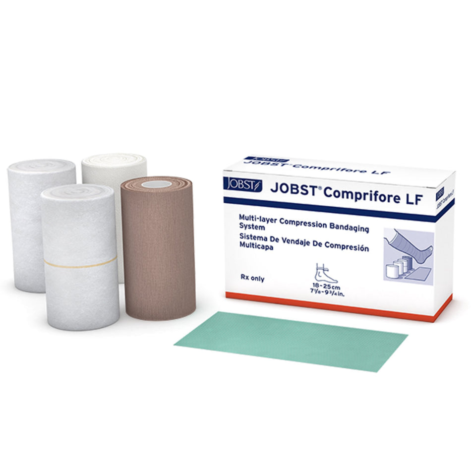 Jobst� Comprifore� LF No Closure Four Layer Compression Bandage System, 7 to 10 Inch-4 Layer Compression Bandage System JOBST� Comprifore� LF 7 to 10 Inch No Closure Tan / White NonSterile 40 mmHg