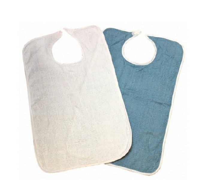 Beck's Classic Adult Bib, Highland Blue Plaid, 22 x 33 in.-Bib Snap Closure Reusable Cotton / Polyester / Vinyl