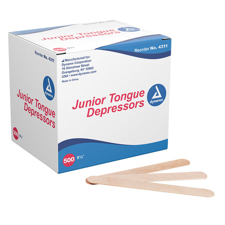 dynarex� Junior Tongue Depressors-Tongue Depressor dynarex� 5-1/2 Inch Length Wood Junior