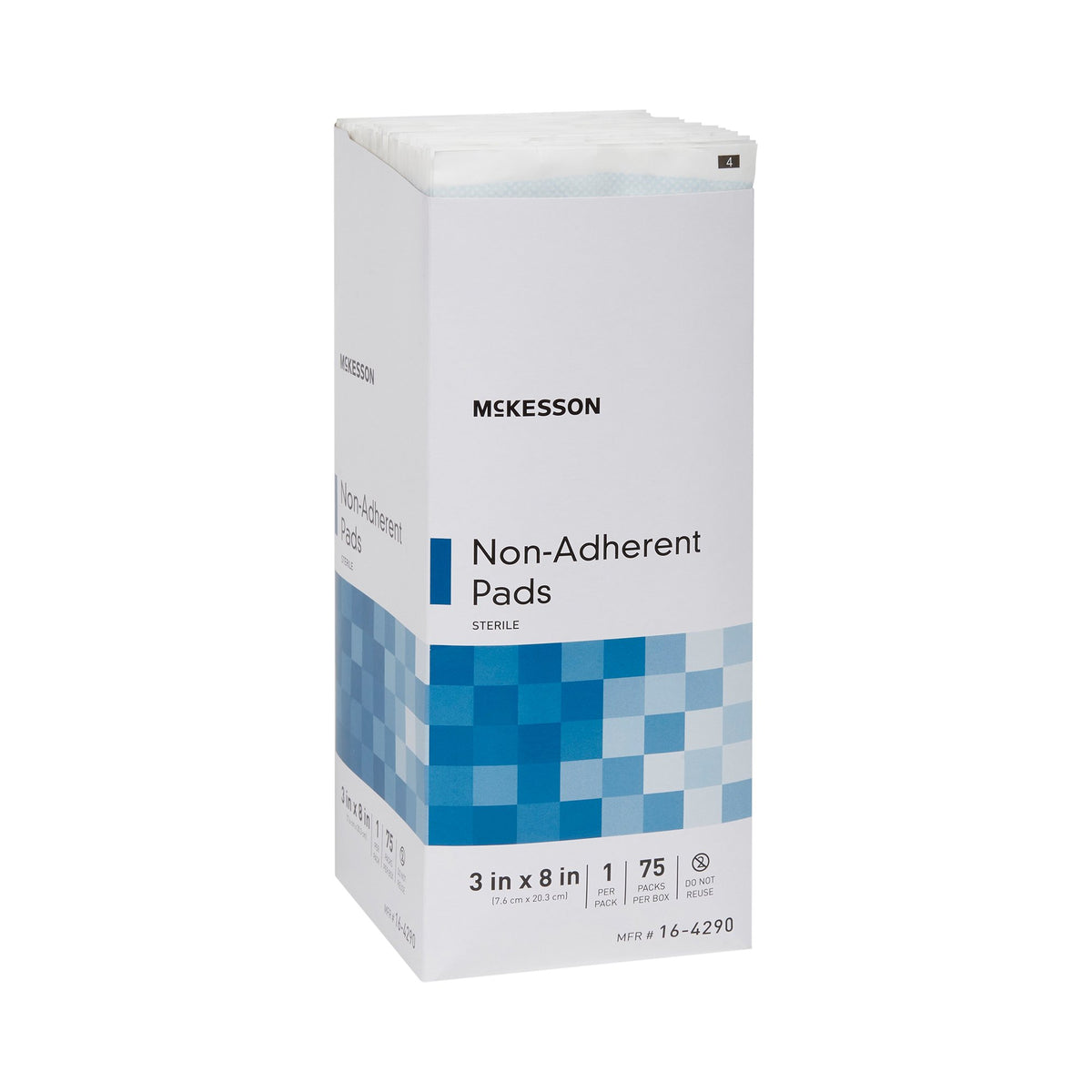 McKesson Nonadherent Dressing, 3 x 8 Inch-Non-Adherent Dressing McKesson 3 X 8 Inch Sterile 75 per Pack