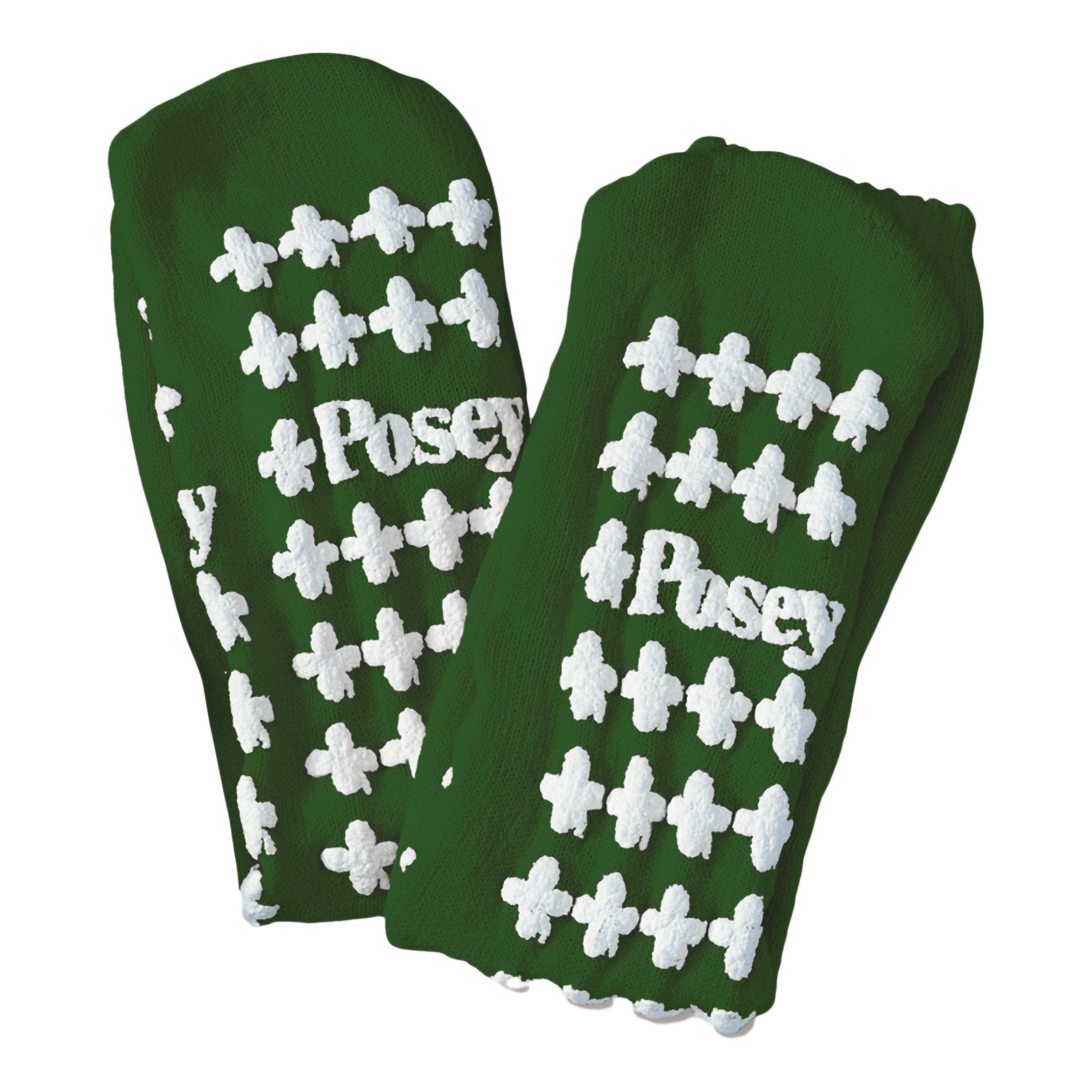 Posey Fall Management Slipper Socks Standard Green-Slipper Socks Posey Unisex Adult One Size Fits Most Double Tread Single Patient Use Green