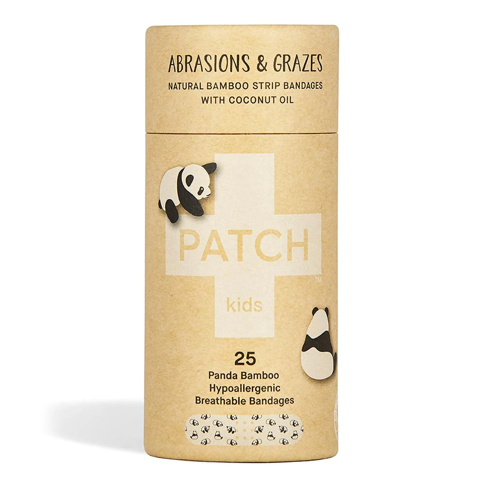 Patch� Kids (Panda Design) Adhesive Strip with Coconut Oil, � x 3 Inch-Adhesive Strip Patch� Kids 3/4 X 3 Inch Bamboo s/b Bamboo / Coconut Oil Rectangle Kid Design (Panda) Sterile