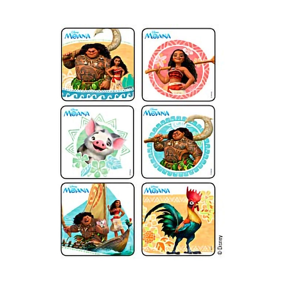 Disney Moana Sticker-Disney 75 per Roll Moana Sticker 2-1/2 Inch