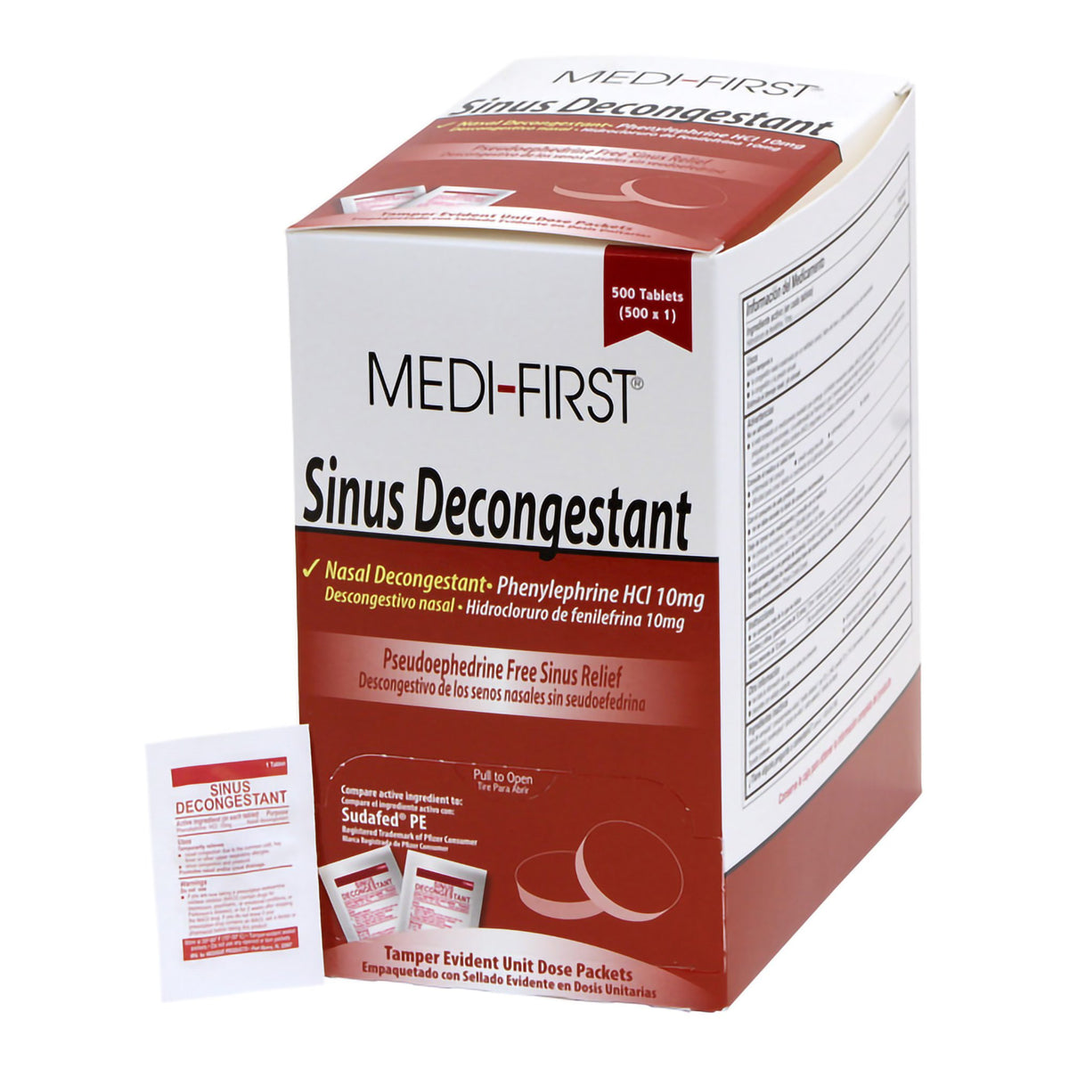 Medi-First Phenylephrine Sinus Relief-Sinus Relief Medi-First 10 mg Strength Tablet 500 Per Box