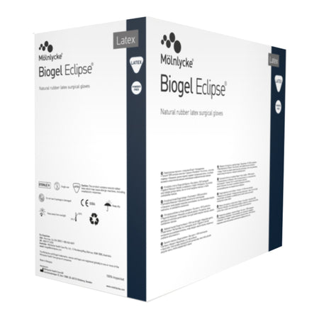 Biogel Eclipse Latex Surgical Glove, Size 7.5, Straw Color-Surgical Glove Biogel Eclipse Size 7.5 Sterile Latex Standard Cuff Length Micro-Textured Straw Not Chemo Approved