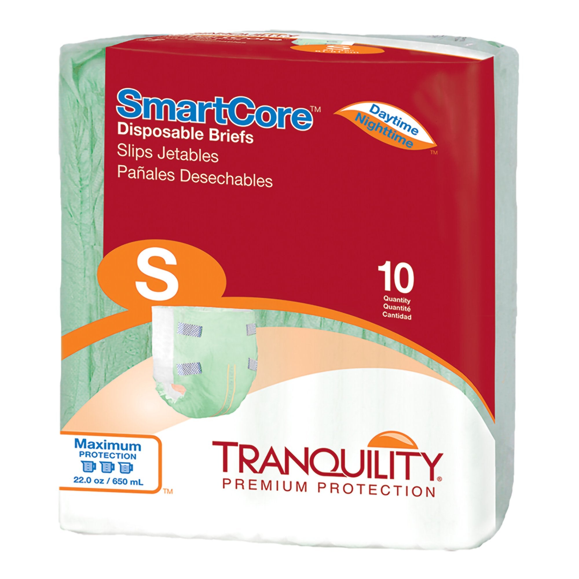 Tranquility SmartCore Maximum Protection Incontinence Brief, Small-Unisex Adult Incontinence Brief Tranquility SmartCore Small Disposable Heavy Absorbency