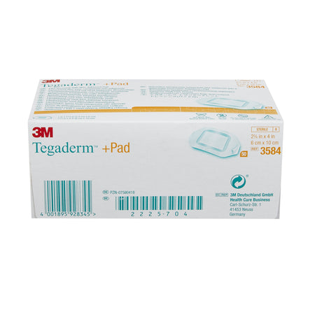 3M Tegaderm Transparent Film Dressing with Pad, 2-3/8 x 4 Inch-Transparent Film Dressing with Pad 3M Tegaderm 2-3/8 X 4 Inch Frame Style Delivery Rectangle Sterile