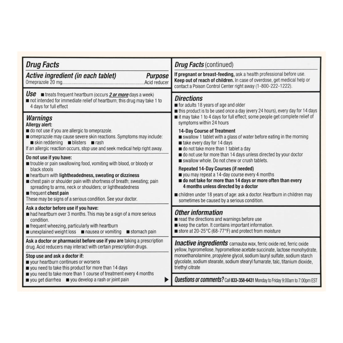 Foster & Thrive Omeprazole 20 mg Delayed Release Tablets-Antacid Foster & Thrive 20 mg Strength 20 mg Strength 42 per Box