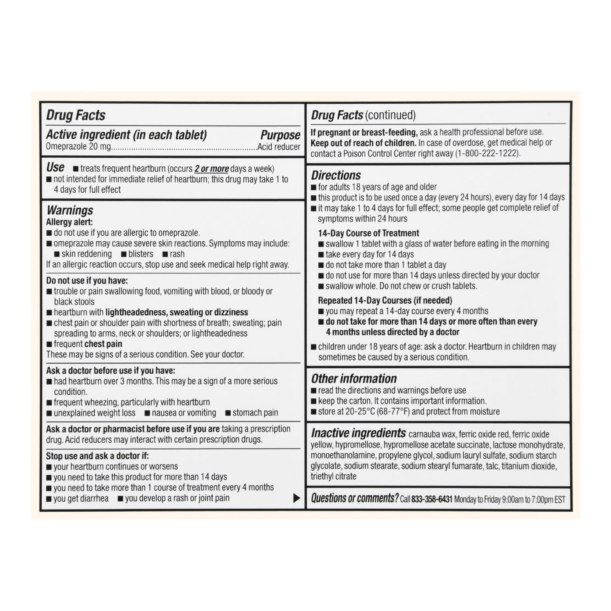 Foster & Thrive Omeprazole 20 mg Delayed Release Tablets-Antacid Foster & Thrive 20 mg Strength 20 mg Strength 42 per Box