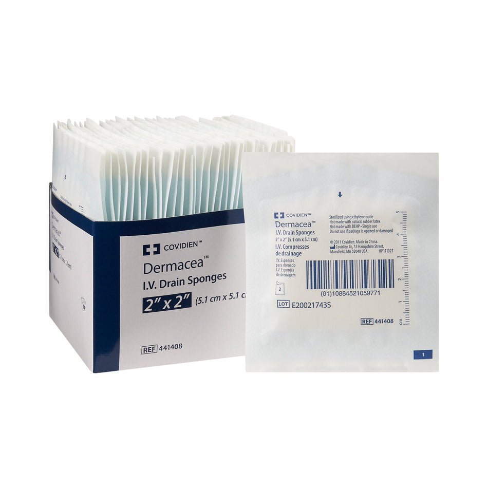 Dermacea� I.V. Dressing, 2 x 2 Inch, 6-Ply-I.V. Sponge Dermacea� 2 X 2 Inch 6-Ply Sterile 2 per Pack