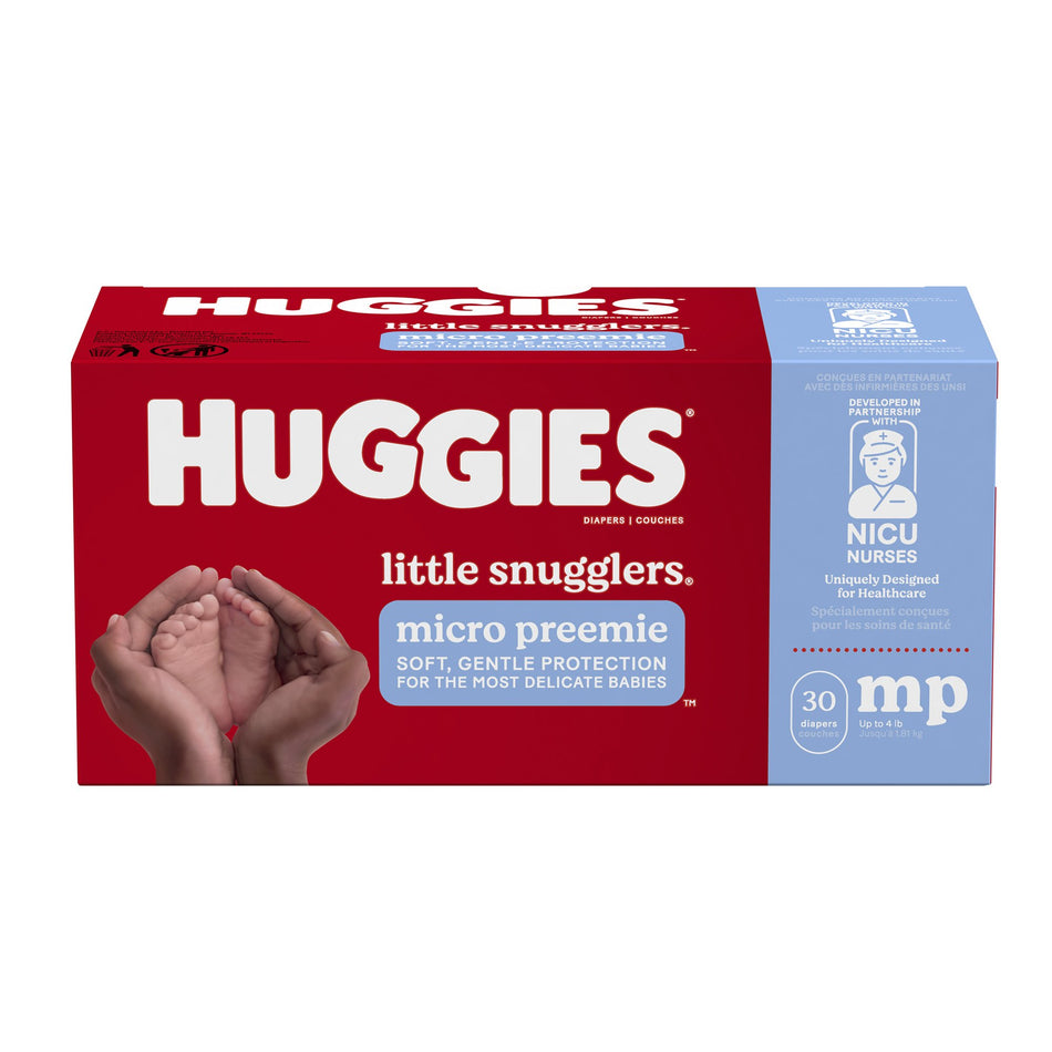 Huggies Little Snugglers Diaper, Micro Preemie-Unisex Baby Diaper Huggies Little Snugglers Micro Preemie Disposable Heavy Absorbency