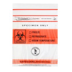 SafeGuard with TearZone Specimen Transport Bag with Document Pouch-Specimen Transport Bag with Document Pouch SafeGuard TearZone 6 X 9 Inch Zip Closure Biohazard Symbol / Storage Instructions NonSterile