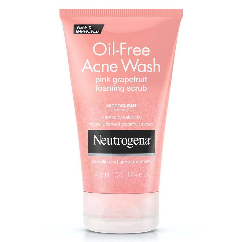 Neutrogena Oil-Free Acne Wash Pink Grapefruit Foaming Scrub, 4.2 oz.-Acne Treatment Neutrogena Oil-Free Acne Wash 4.2 oz. Foaming Scrub