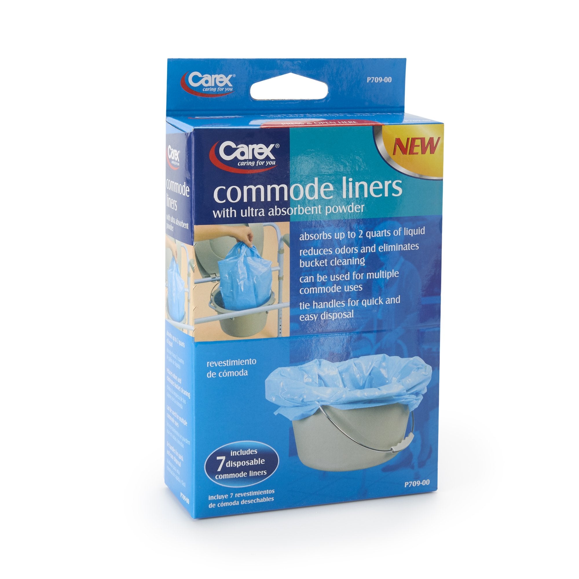 Carex� Commode Liner, 14 x 14 Inch-Carex� Commode Liner