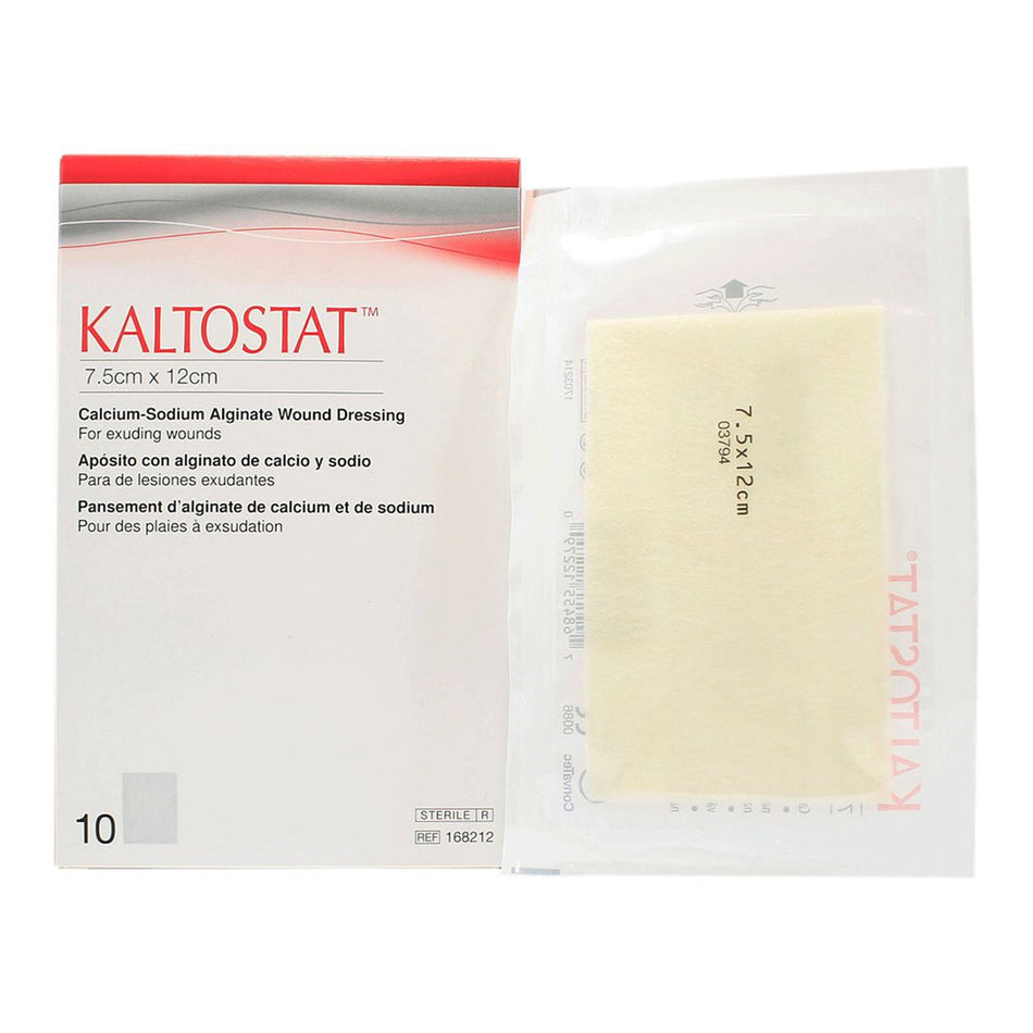 Kaltostat� Calcium Alginate Dressing, 3 x 4� Inch-Alginate Dressing Kaltostat� 3 X 4-3/4 Inch Rectangle