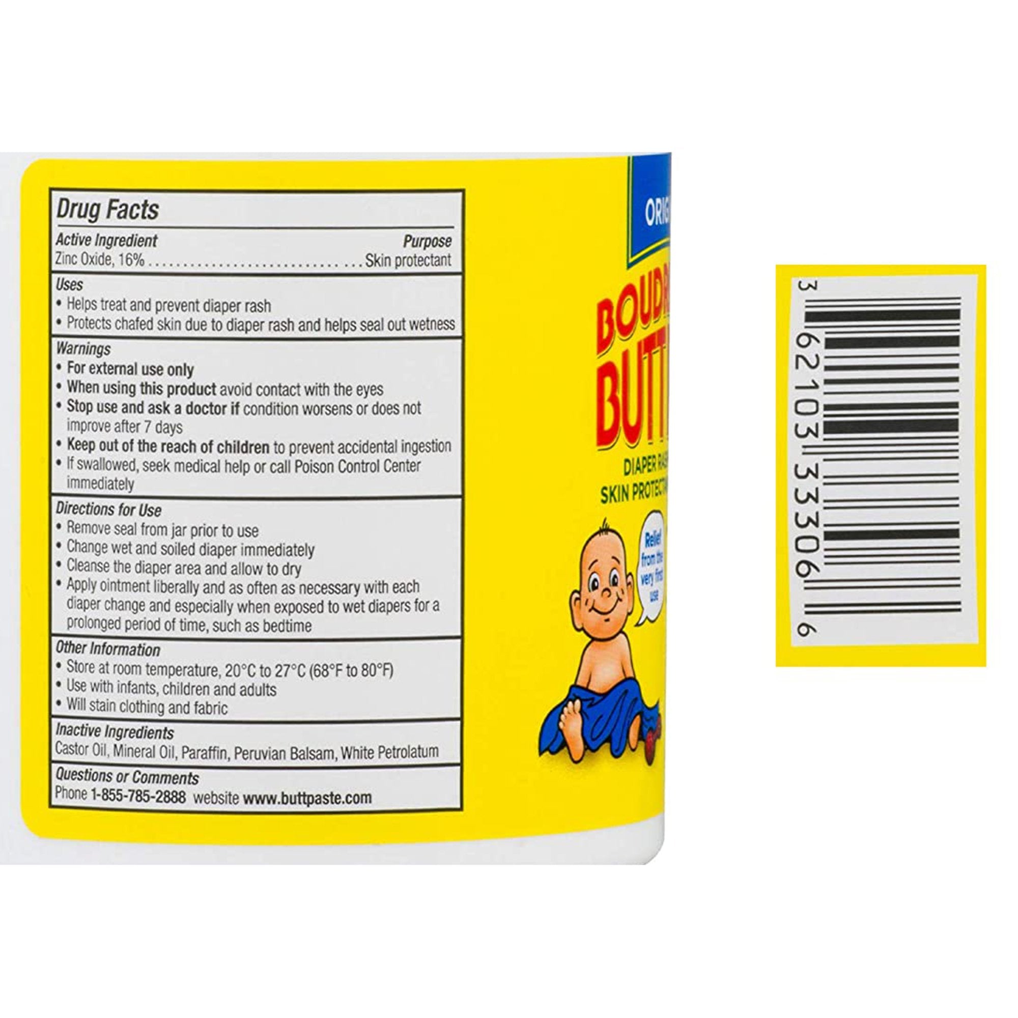Boudreaux's Butt Paste Diaper Rash Treatment 16 oz. Jar-Diaper Rash Treatment Boudreaux's Butt Paste 16 oz. Jar Scented Ointment