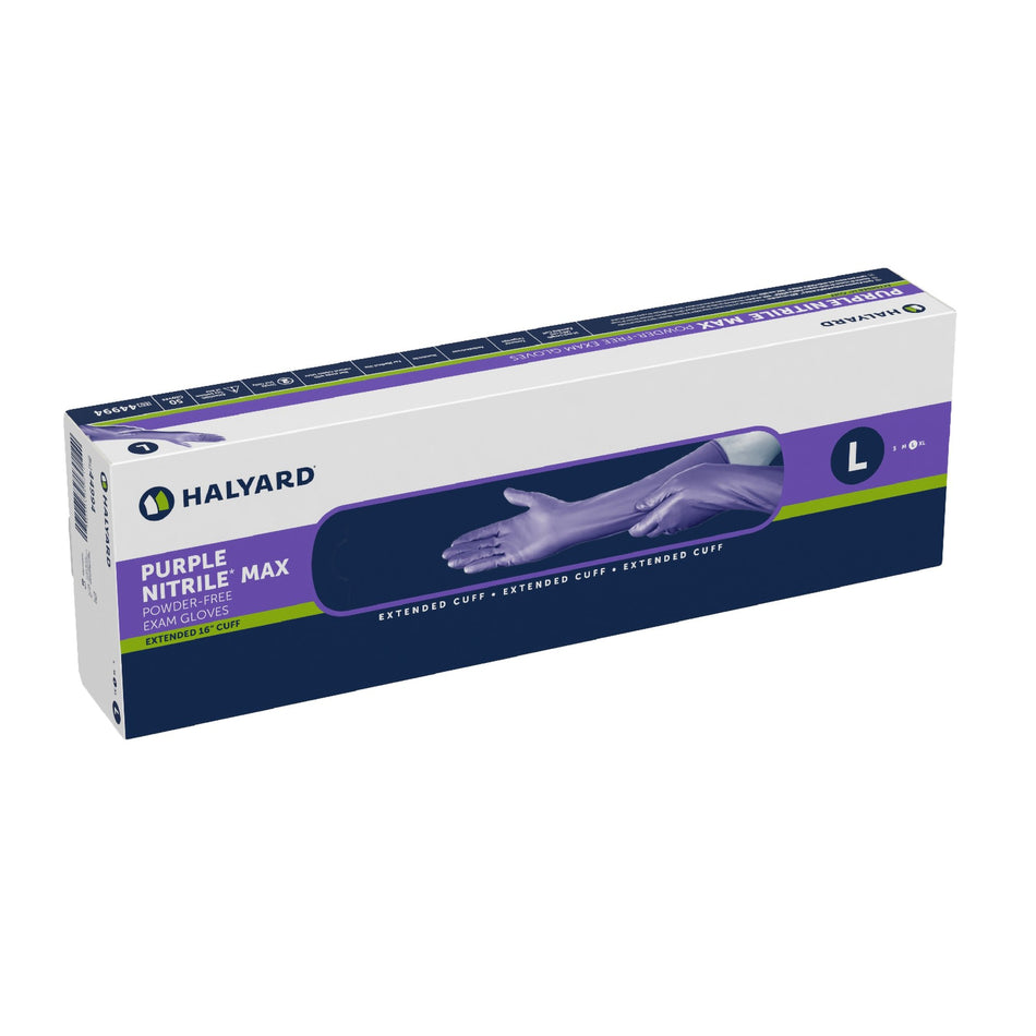 Purple Nitrile Max™ Extended Cuff Length Exam Glove, Large - Gloves>Exam Gloves - O&M Halyard Inc