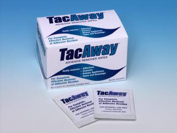 Tacaway Adhesive Remover, 2-5/8 x 2-7/8 Wipe-Adhesive Remover Tacaway Wipe