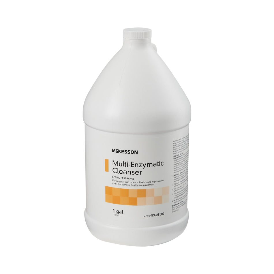 McKesson Multi-Enzymatic Instrument Detergent, 1 gal Jug, Spring Fresh Scent-Multi-Enzymatic Instrument Detergent McKesson Liquid 1 gal. Jug Spring Fresh Scent