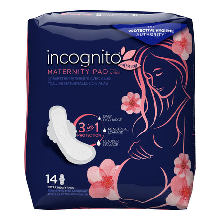 incognito by Prevail Extra Heavy Maternity Pad, 13 Inch Length-Maternity Pad incognito by Prevail Maternity Pad with Wings Heavy Absorbency