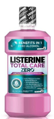 Listerine Total Care Zero Mouthwash-Mouthwash ListerineTotal Care Zero 16.9 oz. Fresh Mint Flavor