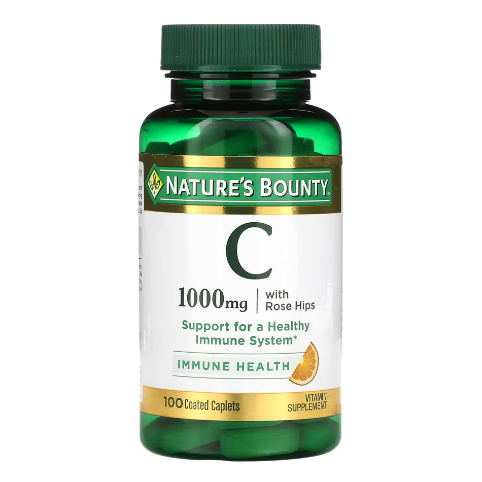 Nature's Bounty 1000 mg Vitamin C with Rose Hips Coated Caplets-"Vitamin C Supplement Nature's Bounty 1,000 mg Strength Capsule 100 per Bottle"