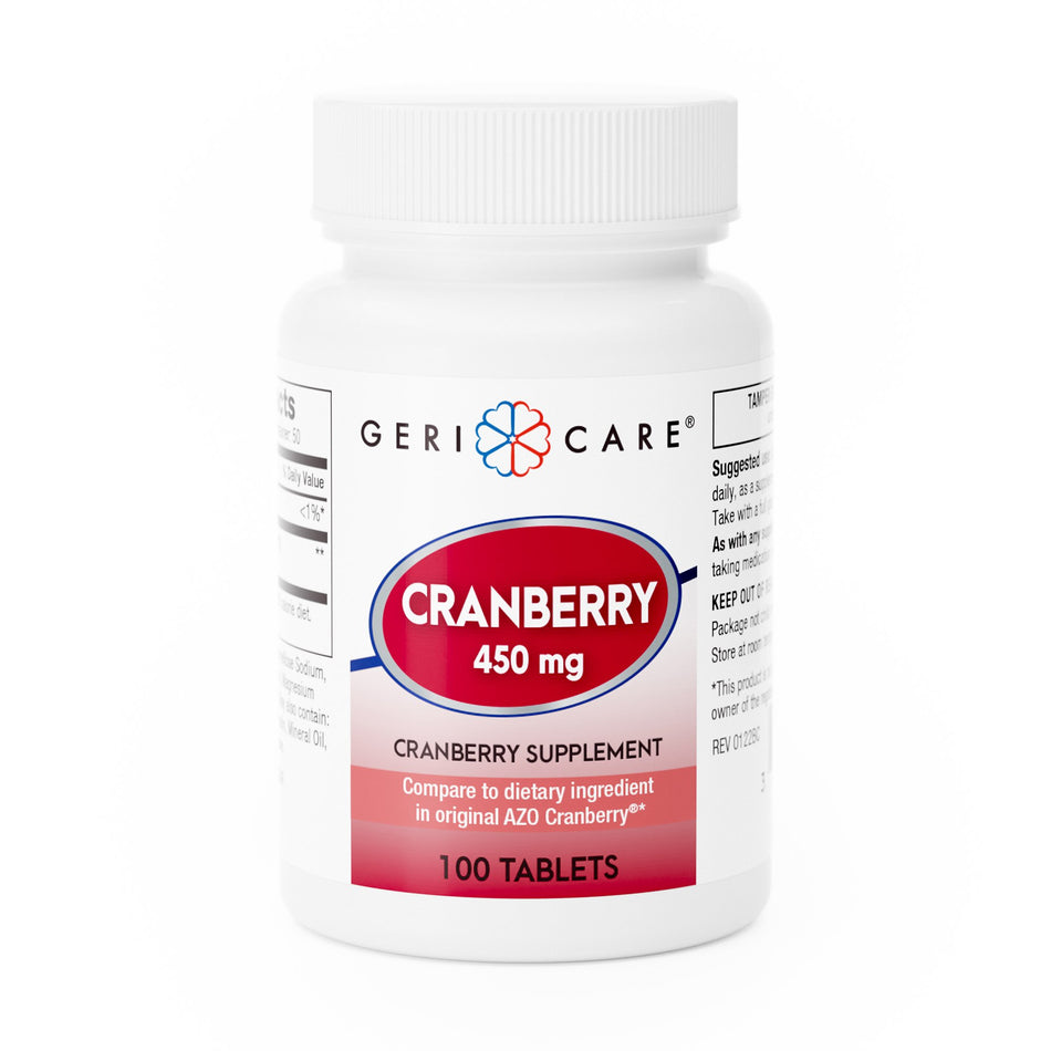 Geri-Care Cranberry Extract Dietary Supplement-Dietary Supplement Geri-Care Cranberry Extract 450 mg Strength Tablet 100 per Bottle
