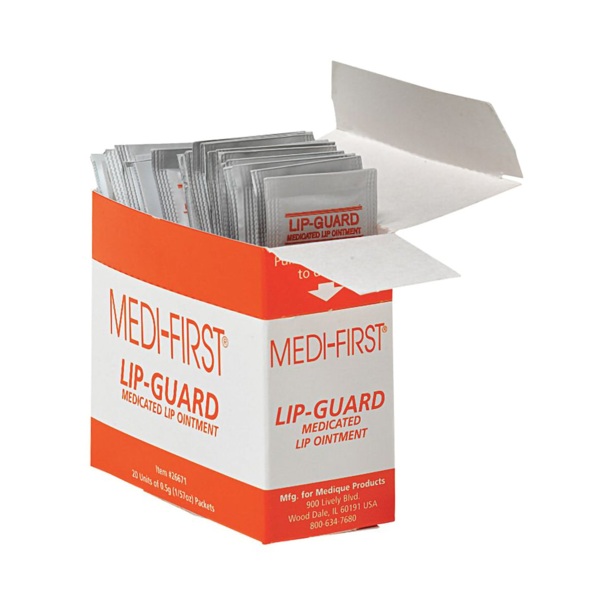 Medi-First Lip Balm-Lip Balm Medi-First 1/57 oz. Individual Packet