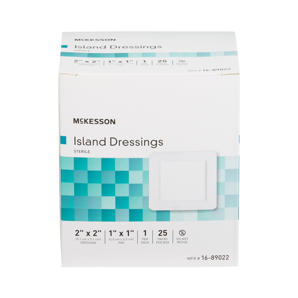 McKesson Adhesive Dressing, 2 x 2 Inch-Island Dressing McKesson 2 X 2 Inch Square Sterile