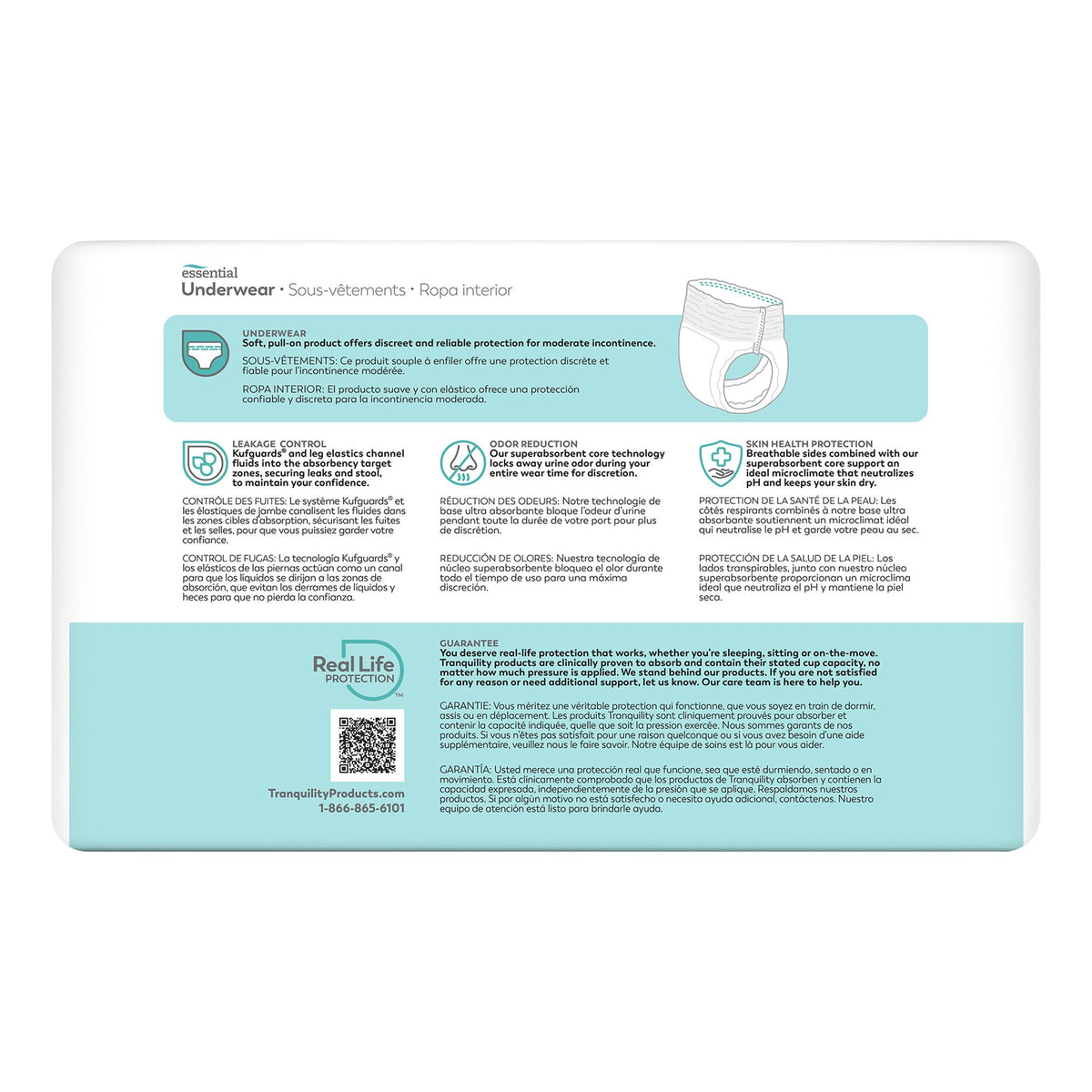 ComfortCare™ Absorbent Underwear, Medium - Incontinence>Adult Briefs and Protective Undergarments - Principle Business Ent...