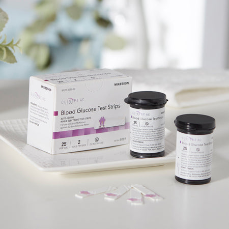 Quintet AC® Blood Glucose Test Strips - Diagnostic Instruments and Supplies>Diabetes Monitoring>Glucose Meter Test Strips...
