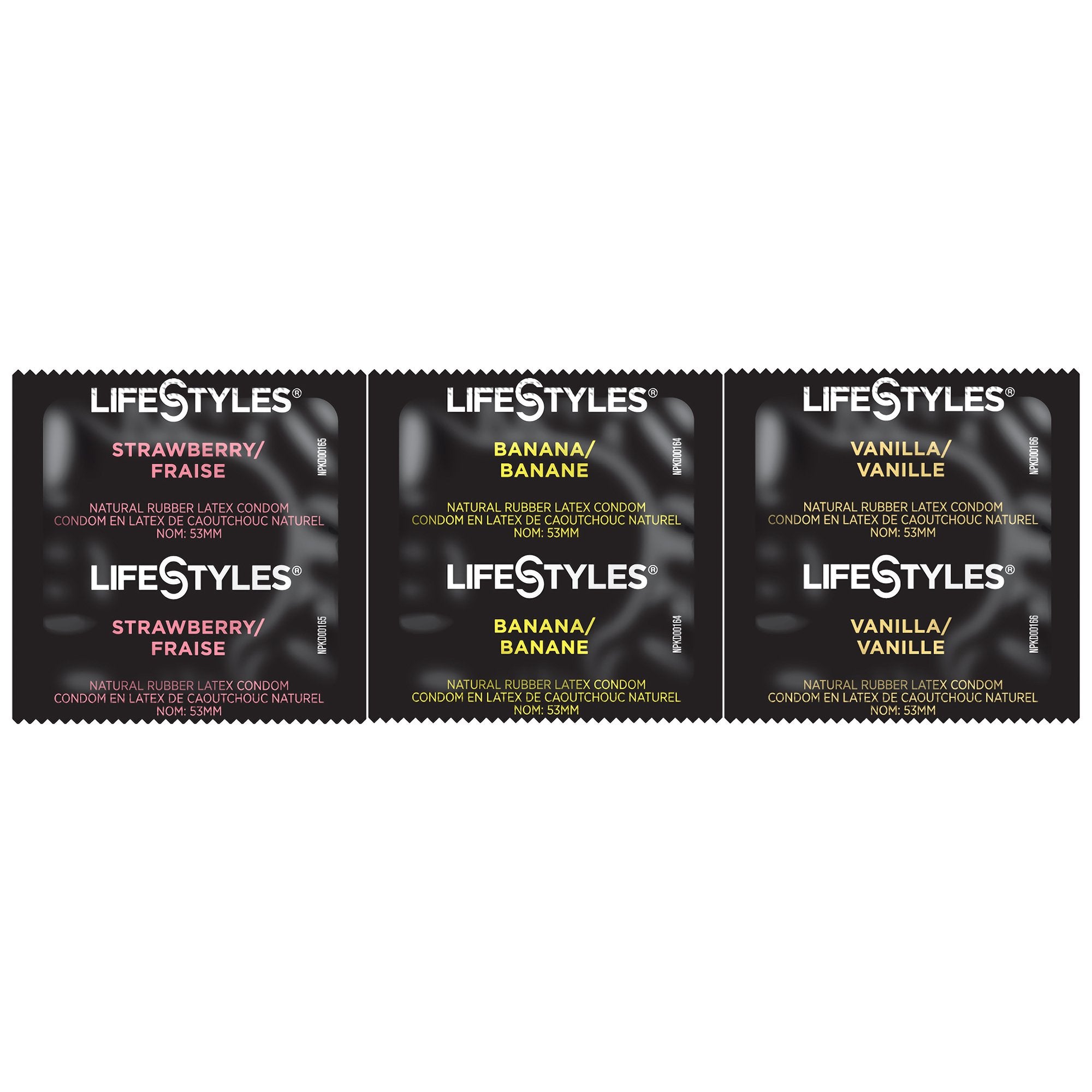 Lifestyles Lubricated Latex Condom, Assorted Flavors-"Condom Lifestyles Assorted Flavors Lubricated One Size Fits Most 1,008 per Case"
