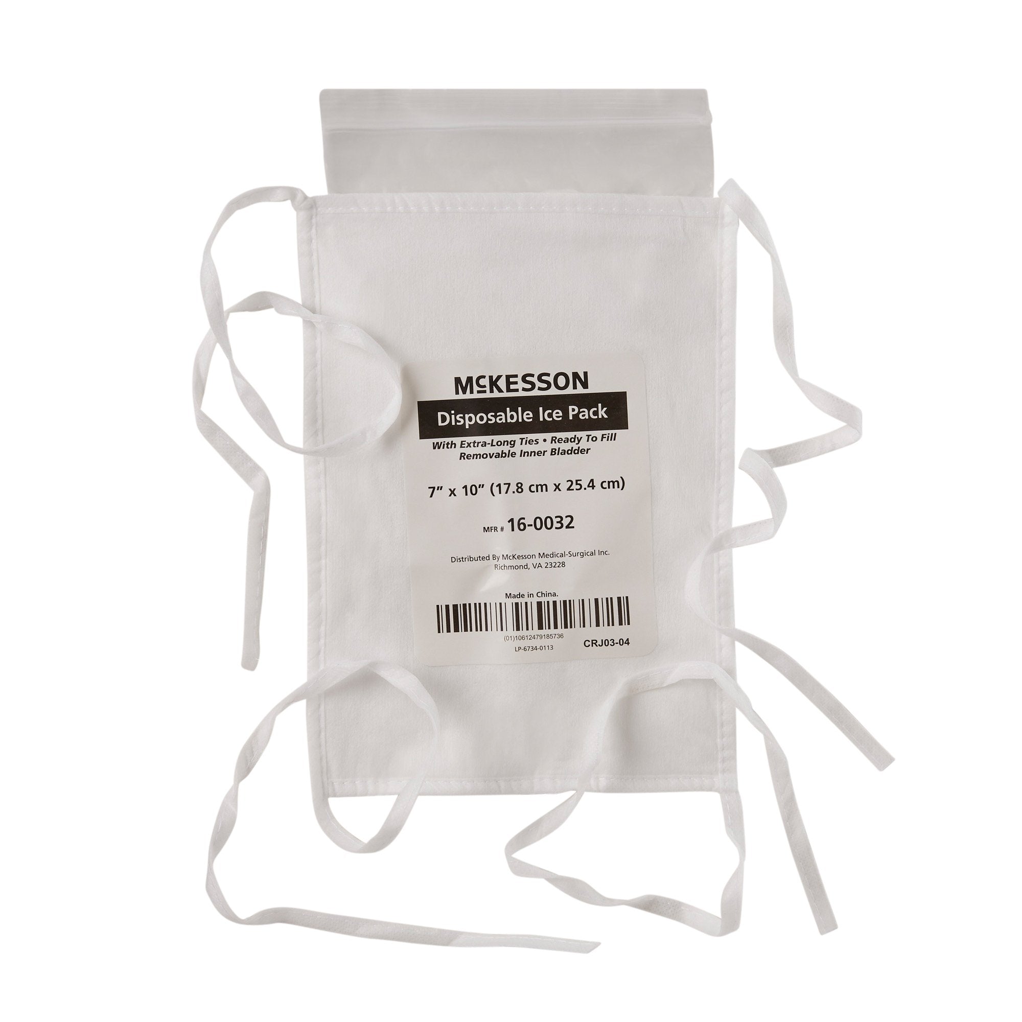 McKesson Ice Bag, 7 x 10 Inch-Ice Bag McKesson General Purpose 7 X 10 Inch Fabric Disposable