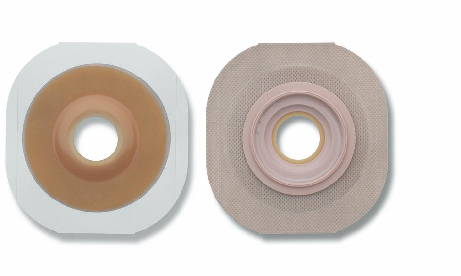 New Image Flextend Skin Barrier With 2 Inch Stoma Opening-"Ostomy Barrier New Image Flextend Precut, Extended Wear Adhesive Tape 70 mm Flange Blue Code System 2 Inch Opening"
