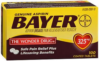 Bayer� Aspirin Pain Relief-Pain Relief Bayer� 325 mg Strength Aspirin Tablet 100 per Box