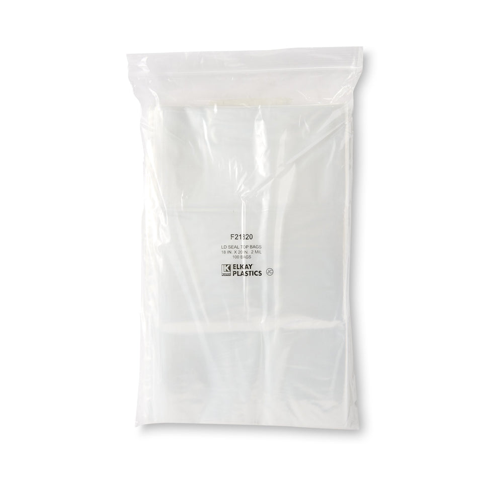 Elkay Clear Line Seal Top Reclosable Bag-Reclosable Bag LK Clear Line 18 X 20 Inch LDPE Clear Zipper Closure