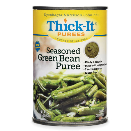 Thick-It Seasoned Green Bean Pure, 15-ounce Can-Thickened Food Thick-It 15 oz. Can Seasoned Green Bean Flavor Puree IDDSI Level 4 Extremely Thick/Pureed