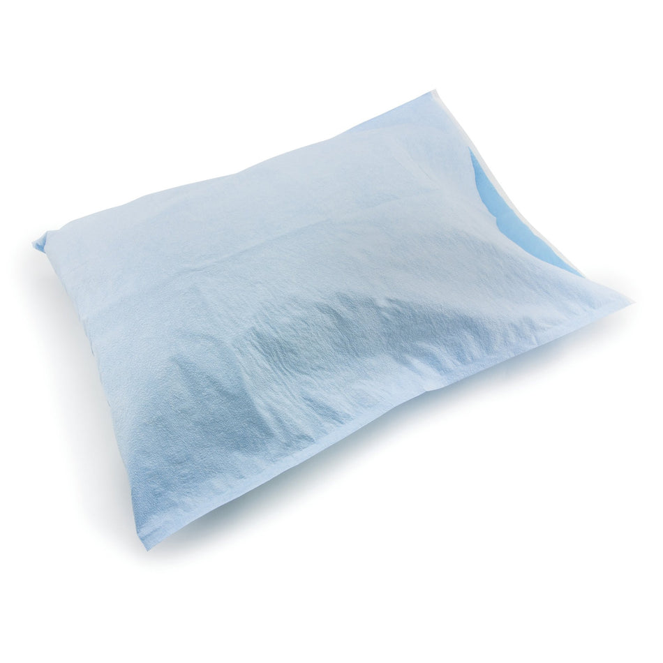 McKesson Blue Tissue/Poly Disposable Pillowcase, 21 x 30 Inch-Pillowcase McKesson Standard Blue Disposable