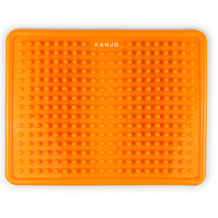 Kanjo Acupressure Foot Pain Relief Mat-Kanjo Acupressure Foot Mat Orange PVC Plastic 10-1/2 X 13-1/2 Inch