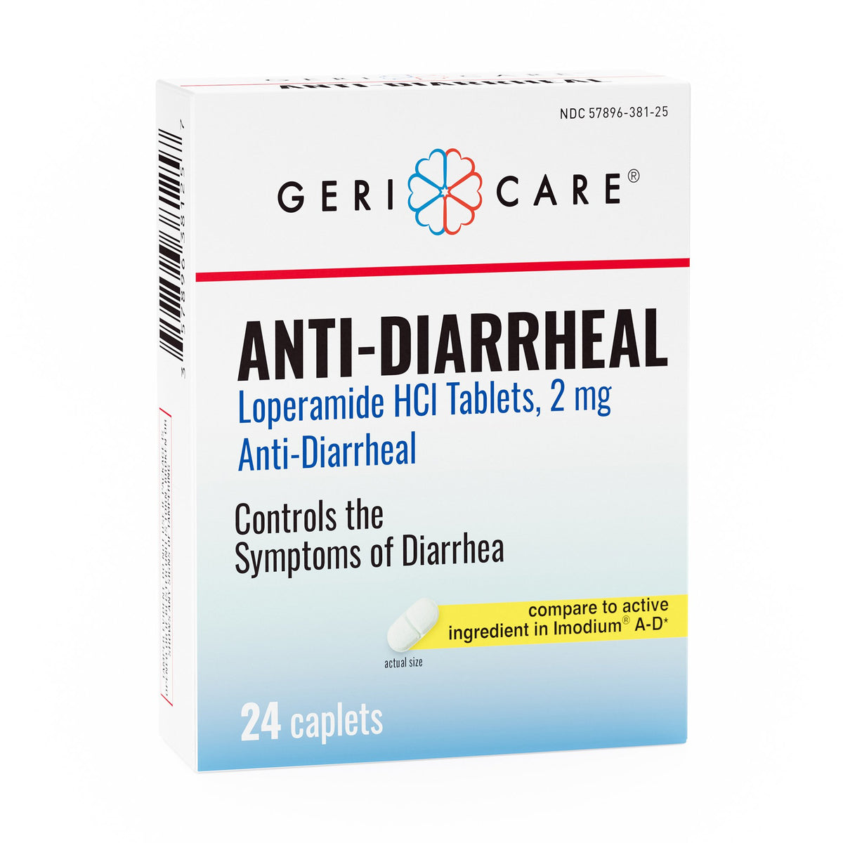 Geri-Care Loperamide Anti-Diarrheal-Anti-Diarrheal Geri-Care 2 mg Strength Caplet 24 per Box