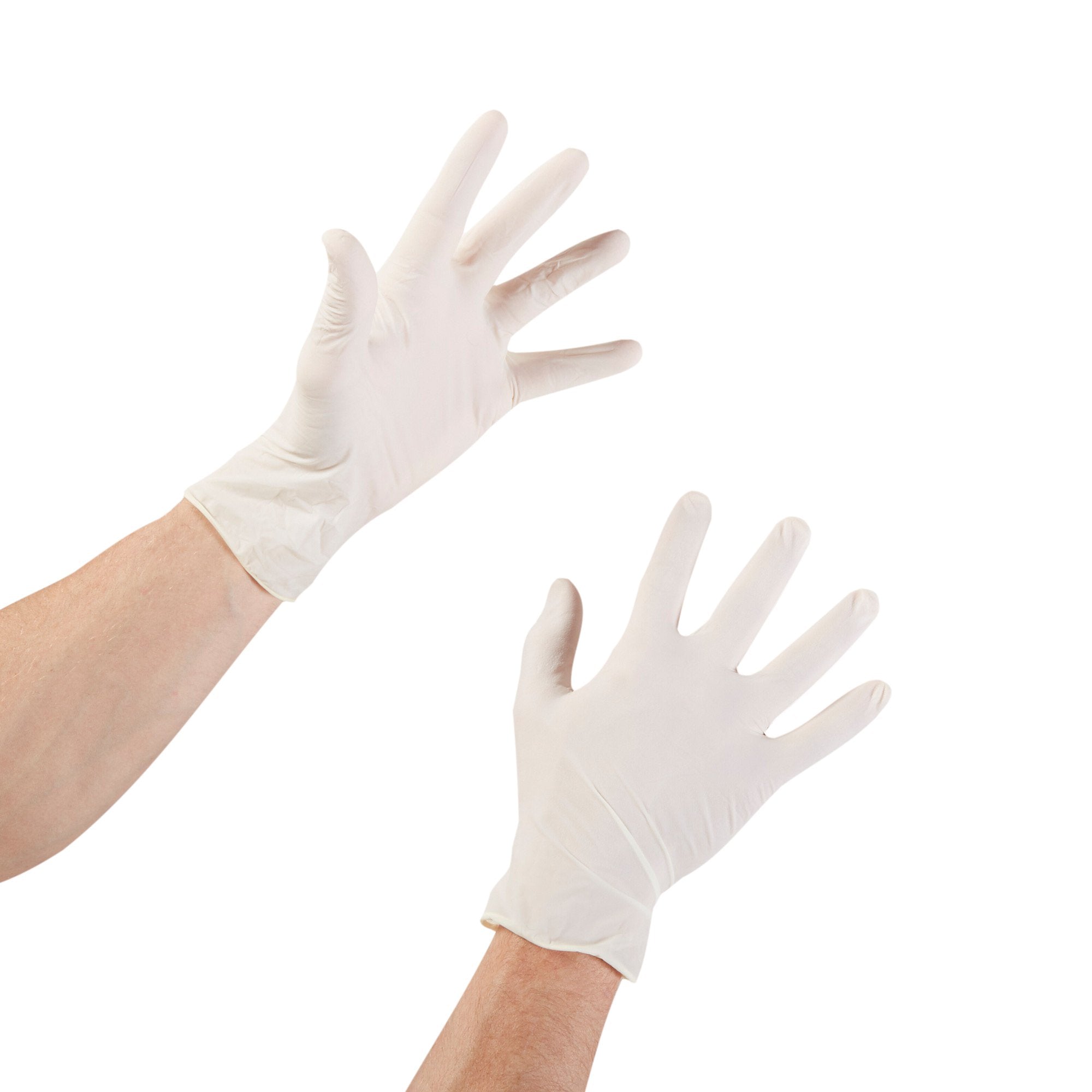 McKesson Confiderm CL Latex Exam Glove, Large, Ivory-Exam Glove McKesson Confiderm Large NonSterile Latex Standard Cuff Length Textured Fingertips Ivory Not Rated