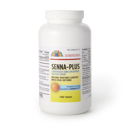 Geri-Care Senna Plus Docusate Sodium / Sennosides Stool Softener-"Stool Softener / Laxative Geri-Care Senna Plus Tablet 1,000 per Bottle 50 mg - 8.6 mg Strength Docusate Sodium / Sennosides"