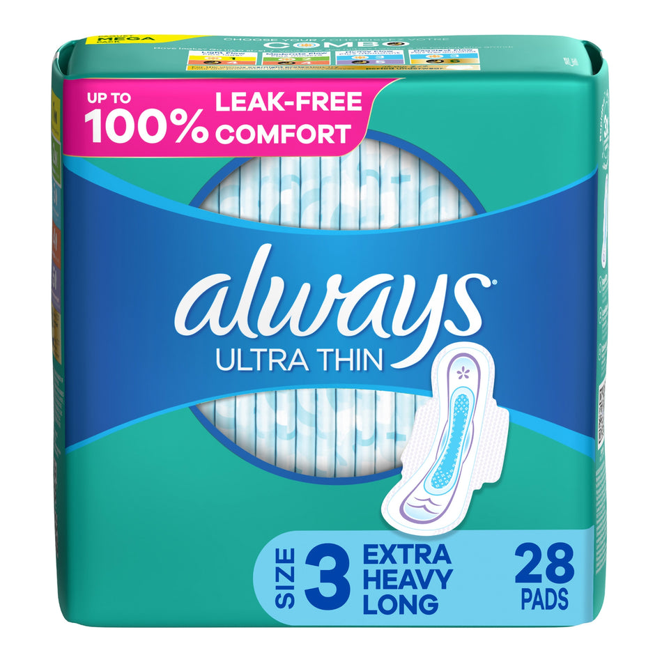 Always® Ultra Thin Extra Long Super Pads, Size 3 - Personal Hygiene>Feminine Protection>Feminine Pads - Procter & Gamble