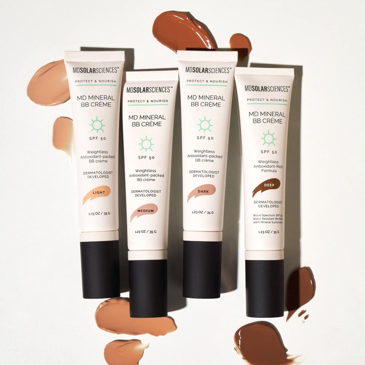 MDSolarsciences MD Mineral BB Crme SPF 50, Dark-Makeup with Sunscreen MDSolarsciences MD Mineral BB Crme SPF 50 Cream 1.23 oz. Tube