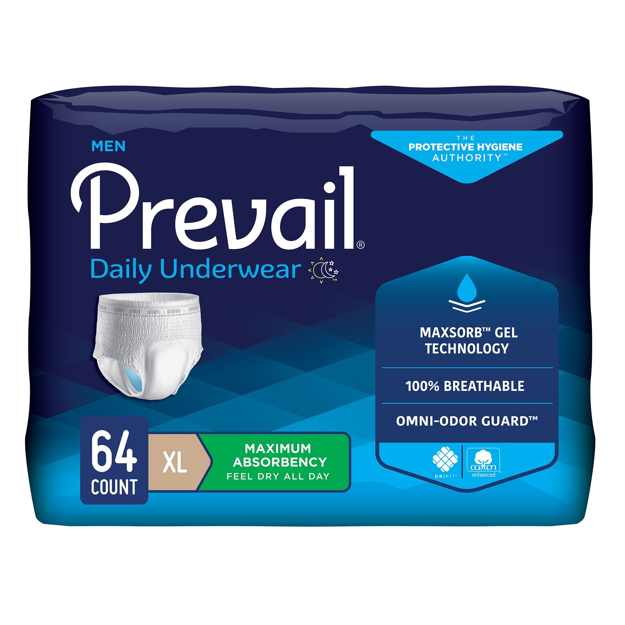 Prevail® Daily Underwear Maximum Absorbent Underwear, Extra Large - Incontinence>Adult Briefs and Protective Undergarments...