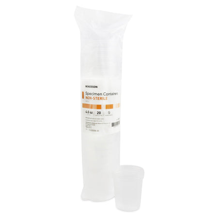 McKesson Specimen Container without Lid, 120 mL-Specimen Container McKesson 120 mL (4 oz.) Without Closure NonSterile