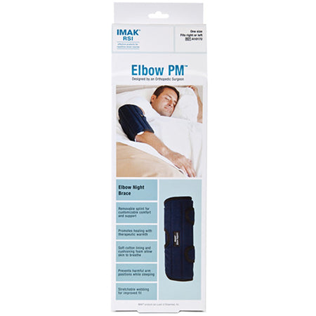 IMAK RSI Elbow Support for Nighttime Use-Elbow Support IMAK RSI One Size Fits Most Dual Hook and Loop Strap Closures Left or Right Elbow Blue