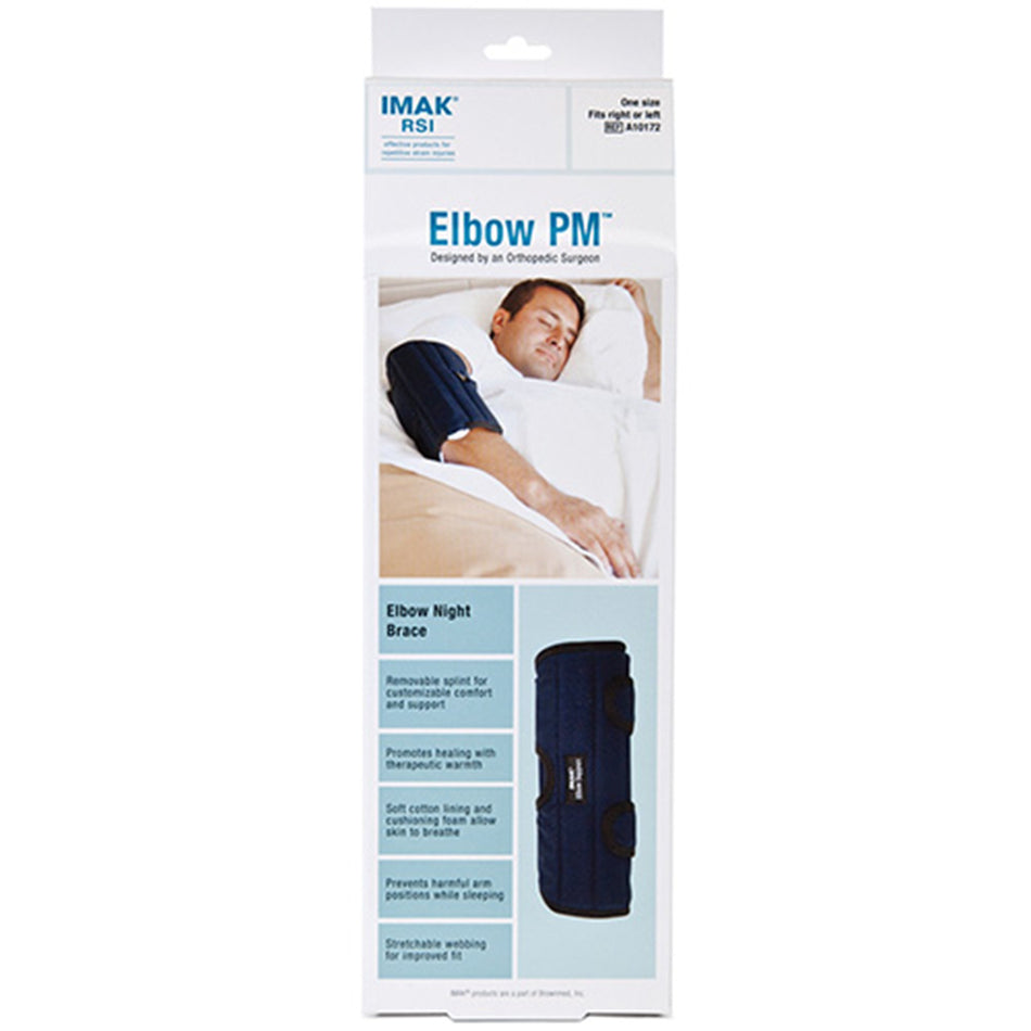 IMAK RSI Elbow Support for Nighttime Use-Elbow Support IMAK RSI One Size Fits Most Dual Hook and Loop Strap Closures Left or Right Elbow Blue